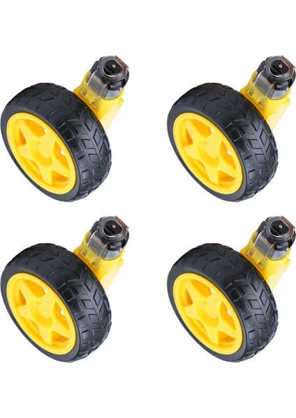 Akıllı Robot Arduino 6V 250 Rpm Dc Motor ve Tekerlek Seti